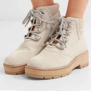 3•1 PHILLIP LIM Dylan Canvas Lace-up Hiking Boots In Neutrals Size 37.5 EUC